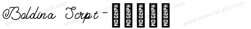Boldina Script字体转换
